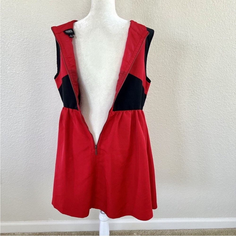 Prabal Gurung for Target Red Sleeveless Dress Black Accents Size 14 - Picture 11 of 16